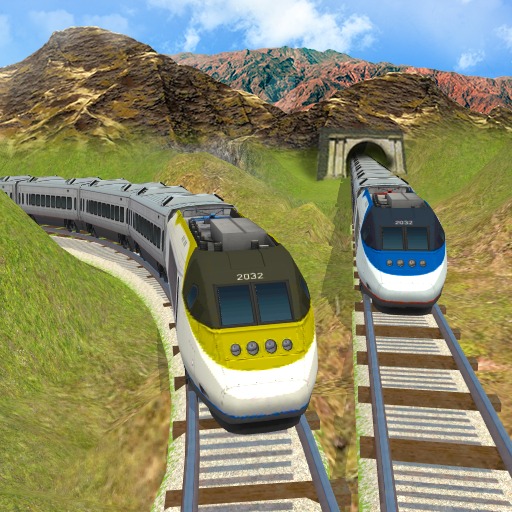 超级驾驶火车模拟器：火车模拟赛车游戏在轨道上