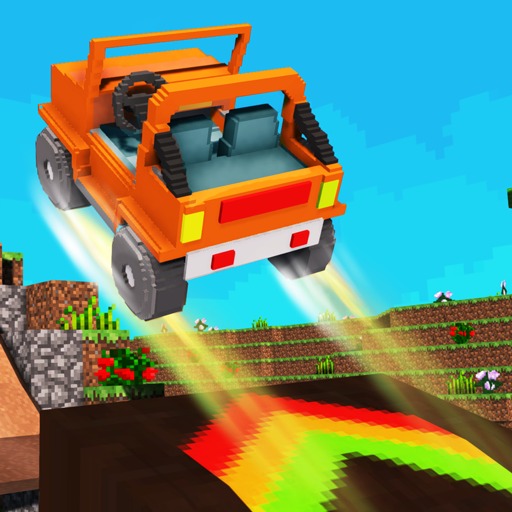 Blocky Car Stunts : Impossible Tracks