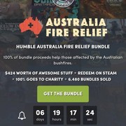 humble Bundle 推出了支援澳大利亚山火的慈善包，