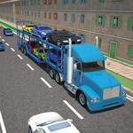 3D汽车运输拖车的卡车