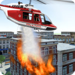 现代消防队员直升机