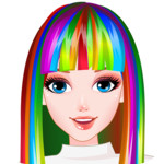 完美的彩虹髮型的美髮師