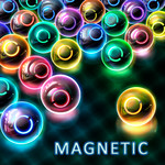 Magnetic balls: glowing neon