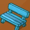 蓝色木椅
