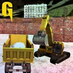 挖掘机雪装载机卡车 3D