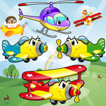 飞机游戏的孩子 飞行器 儿童游戏 固定翼