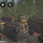 单独一个人自己开卡车运木头，真的好累