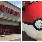 Pokemon GO精灵宝可梦Target店门口摆放大号精灵球