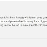 《Final Fantasy VII Rebirth》MC媒体评分人工翻译合集