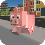 Blocky城市猪模拟器3D