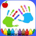 兒童手指畫藝術遊戲