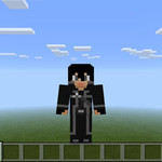 我的世界刀剑神域主角 桐人黑衣剑士
