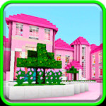 Pink dollhouse games map for MCPE