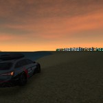 奥迪RS6配上日落