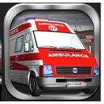 救护车的3D赛车游戏