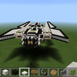 我的世界帅气飞船模型 幻影恶魔号战舰