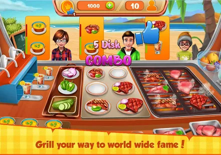 食品卡车 - 厨房厨师的烹饪游戏截图4