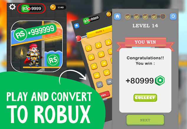 Free Robux Hero Rescue & Pull Pin puzzle截图2