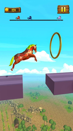 馬 跑 滑稽 種族 3D 獨角獸 競速 遊戲類截图4