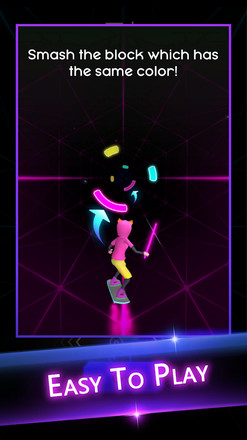 Music Game: Neon Cyber Surfer Free Music Game截图1