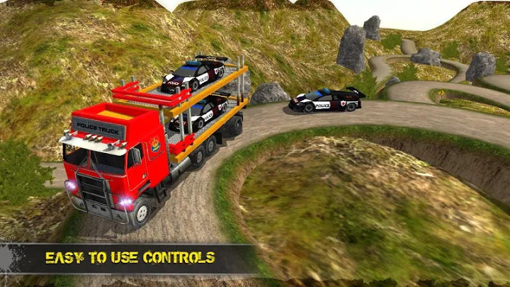 OffRoad Police Transporter Truck Games截图1