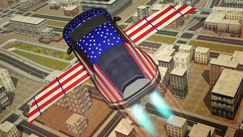 Free Flying Racing Car Driving截图9