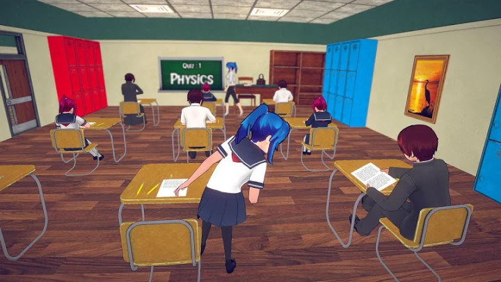 动漫 高 学校 女孩 扬德 生活 模拟器 3D截图3
