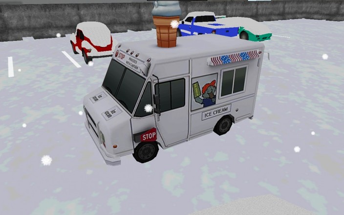 公车冬天停车场 - 3D游戏截图2