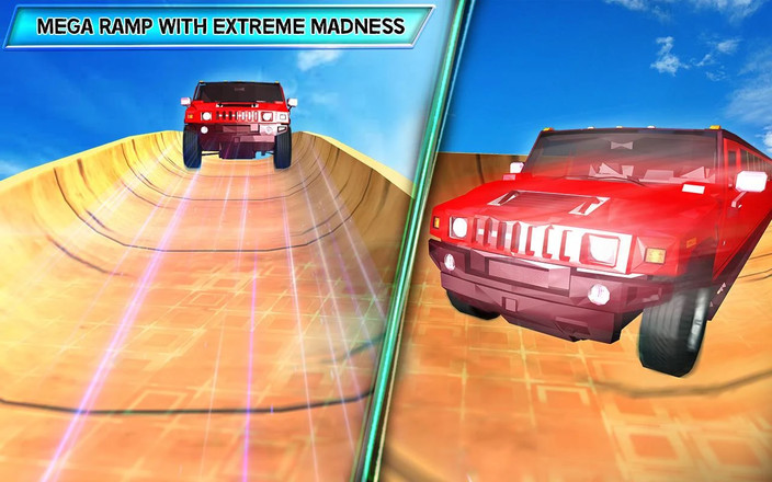 Extreme Limo Car Ramp Racing Impossible Tracks截图5