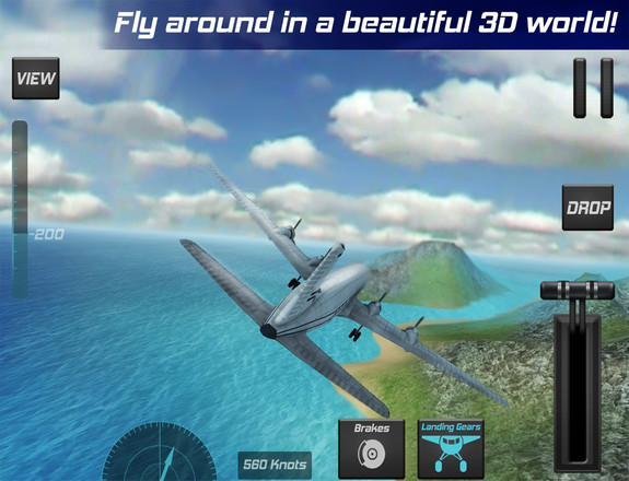 真正的飞行员飞行模拟器3D截图1