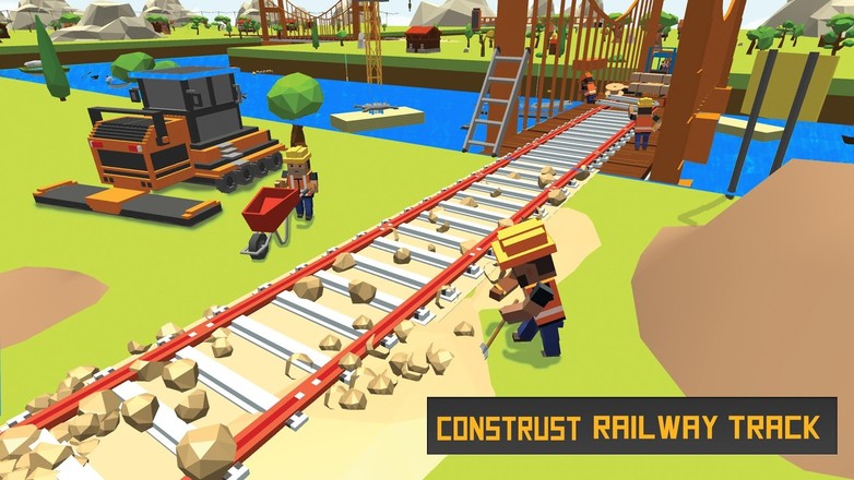 河铁路桥梁建设火车游戏2017截图5