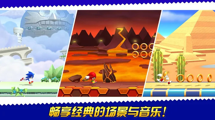 Sonic Runners Adventure - 快节奏平台动作游戏截图1