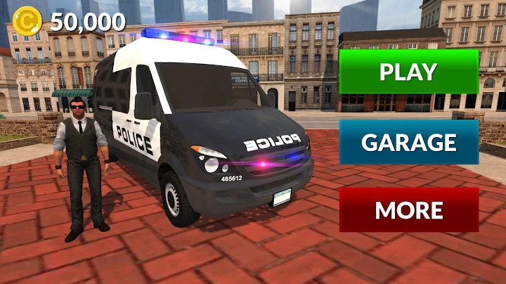 American Police Van Driving: Offline Games No Wifi截图2
