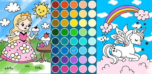 Princess coloring book pages截图1