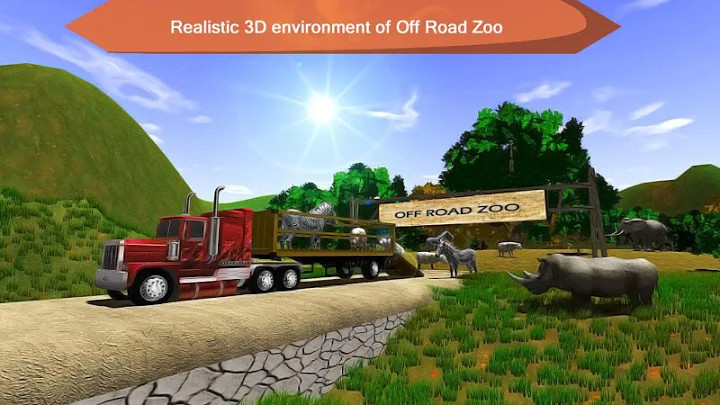 越野动物货运卡车拖车驾驶模拟器2018年：在越野丛林驾驶重型卡车截图1