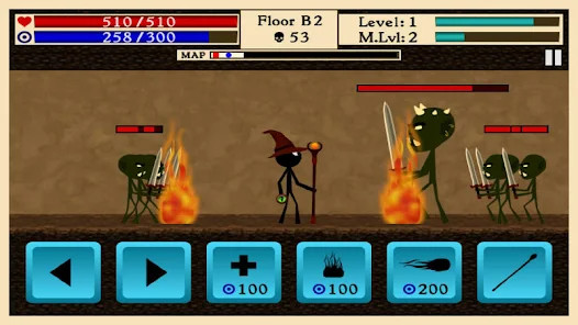 The Wizard - Stickman 2mb Game截图6