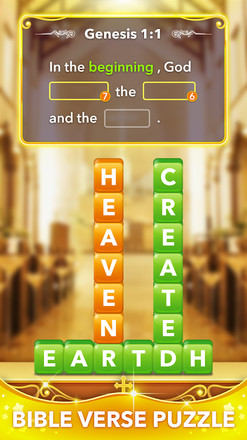 Bible Word Heaps - Connect the Stack Word Game截图1