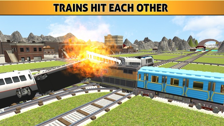 超级驾驶火车模拟器：火车模拟赛车游戏在轨道上截图1