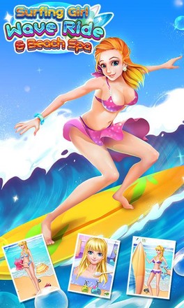 冲浪女孩 - 沙滩SPA & 免费女孩游戏截图1