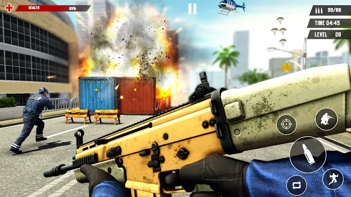 US Police Free Fire - Free Action Game截图4