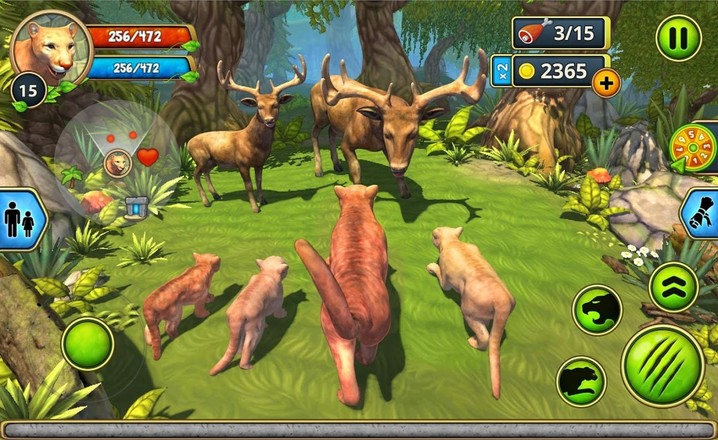 Cougar Family Sim : Animal RPG Game Simulator截图2