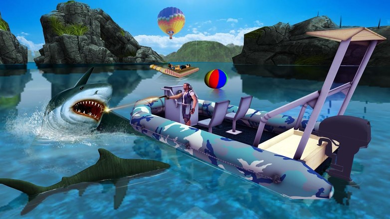 Shark Attack Game - Blue whale sim截图1