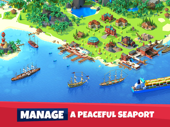 Sea Port: 在战略模拟中建设城镇和运送货物截图4