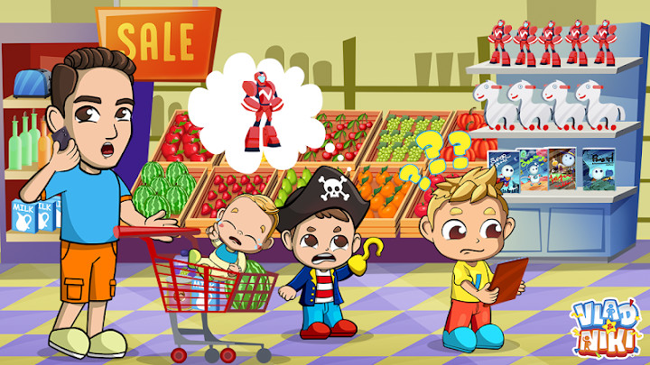 Vlad & Niki Supermarket game for Kids截图1
