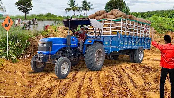 Cargo Tractor Trolley Simulator Farming Game 2021截图3