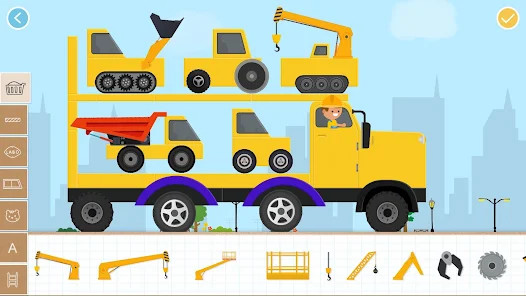 Labo积木汽车2儿童赛车游戏-创造卡车警车消防车的儿童游戏截图1