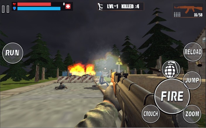 Commando zombie highway Game截图3
