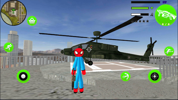 Flying-Spider StickMan Rope Hero Strange Gangster截图1