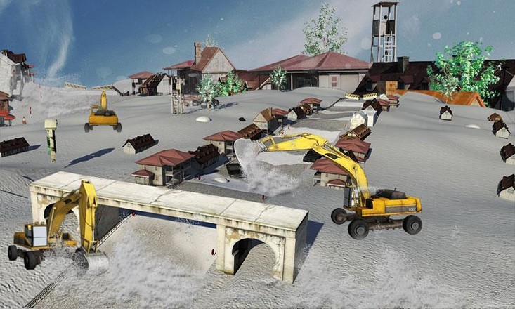 挖掘机扫雪机模拟器截图8