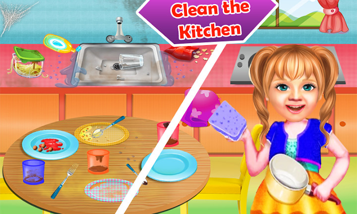 可爱的女孩清洁小游戏 2018: 房屋清理截图1